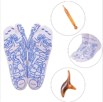 Serenity Steps Reflexology Socks with Acupoint Map (One Pair) - FamilyCarers.store