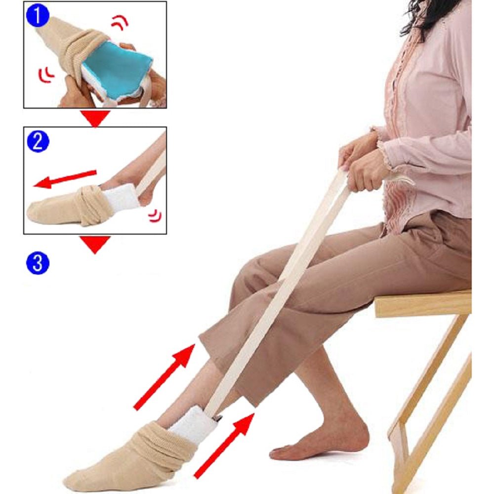 Sock Aid for Seniors - Easy Sock Wearing Assistance - FamilyCarers.store
