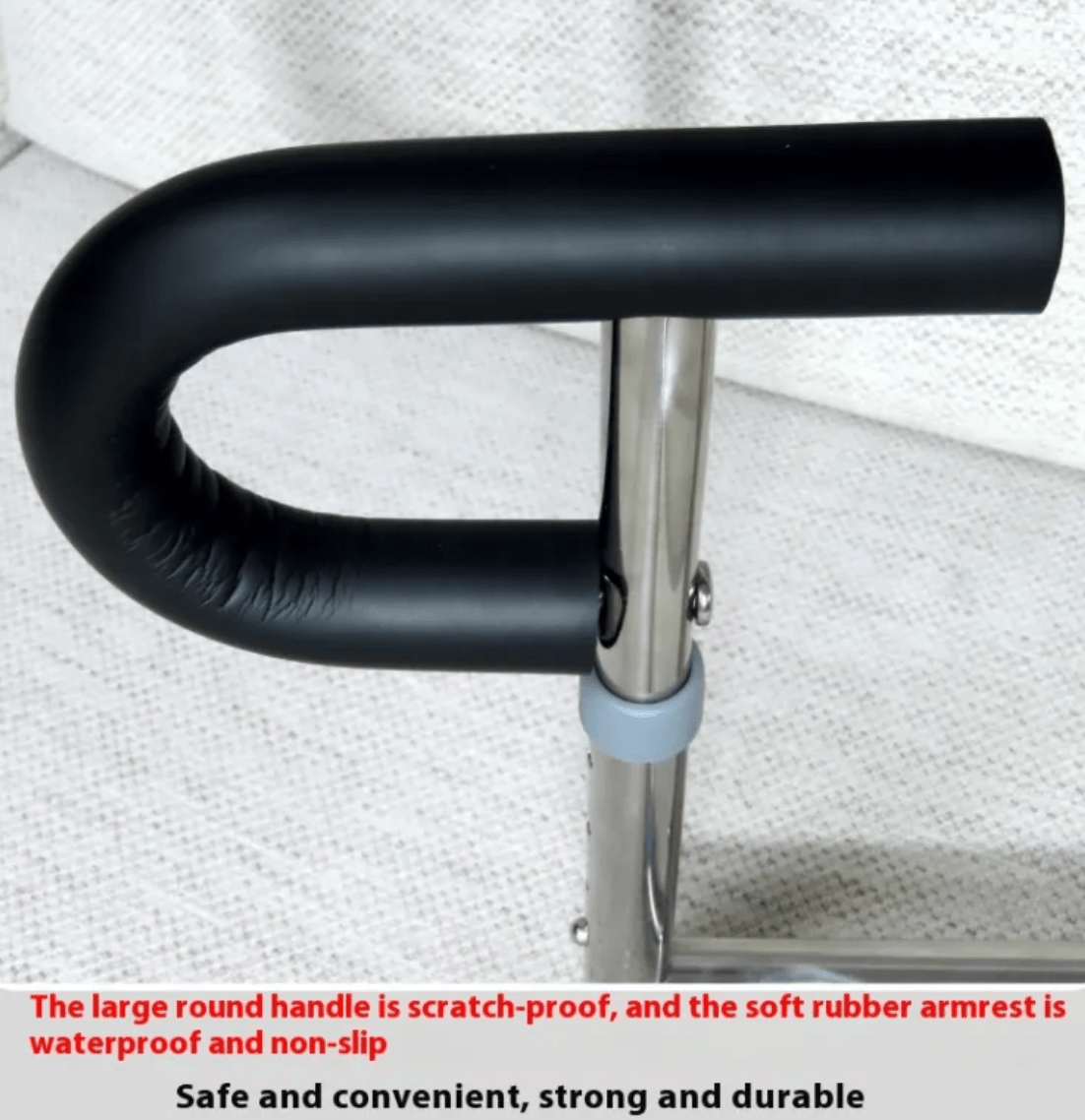 Sofa Stand-Up Handle for Elderly — Stainless Steel Assist Rail for Getting Up Safely - FamilyCarers.store