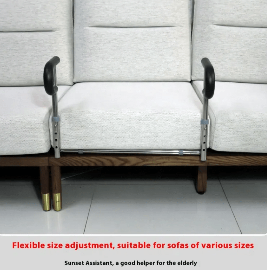 Sofa Stand-Up Handle for Elderly — Stainless Steel Assist Rail for Getting Up Safely - FamilyCarers.store