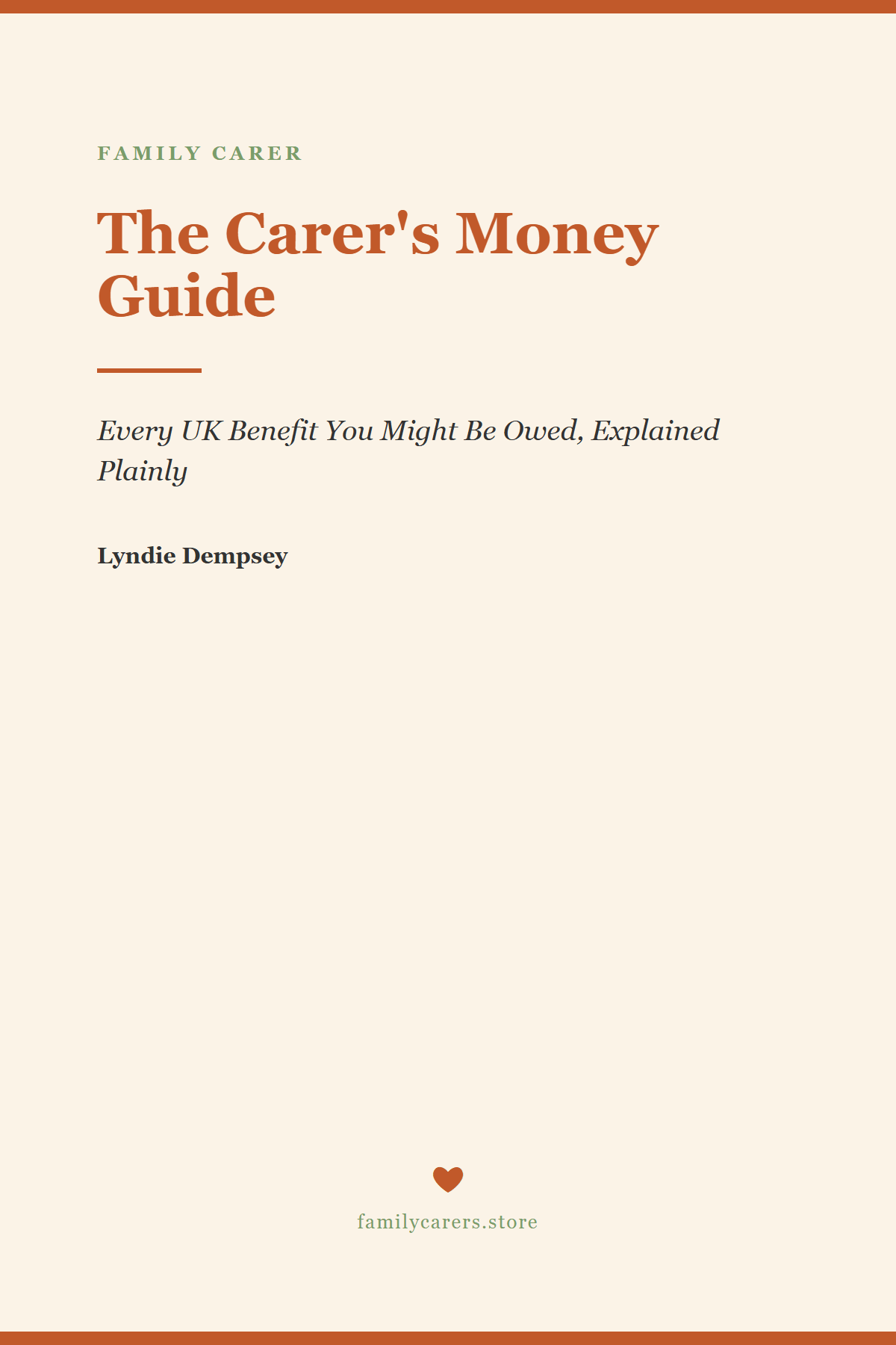 The Carer's Money Guide — Every UK Benefit You Might Be Owed - FamilyCarers.store